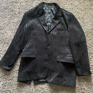 Black Textured Blazer